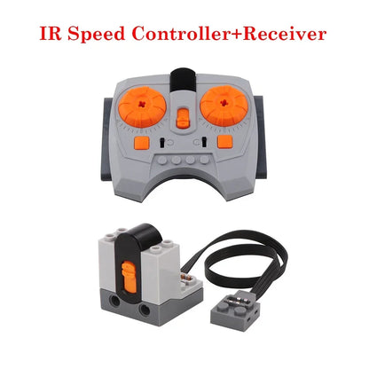 MOC Power Functions Parts Technical Servo Train Buggy M Motor 8883 Modified IR Remote Power Group Sets Lithium Battery Box 9686