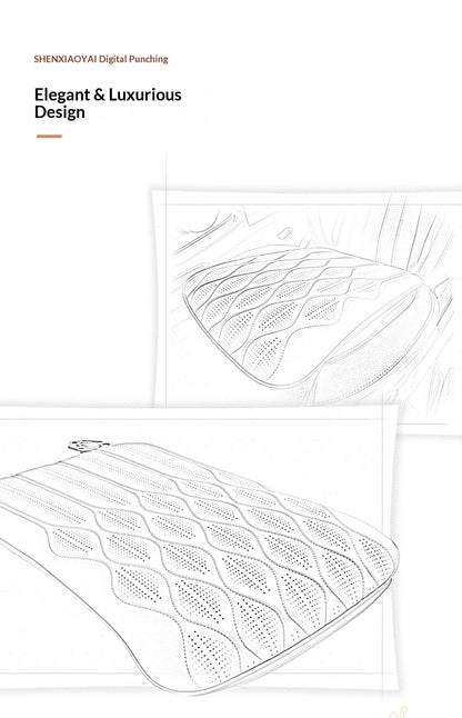 Wave style car seat cushion, creative accessory for car interior. Breathable and ventilated, suitable for all seasons