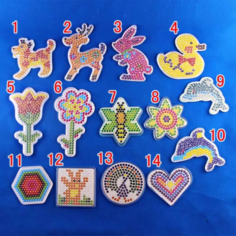 Fuse Beads Kit, 600pcs 5mm Iron Beads Set for Kids, DIY Art Craft Toys Iron Beads,  Christmas Birthday Gift for Boys and Girls