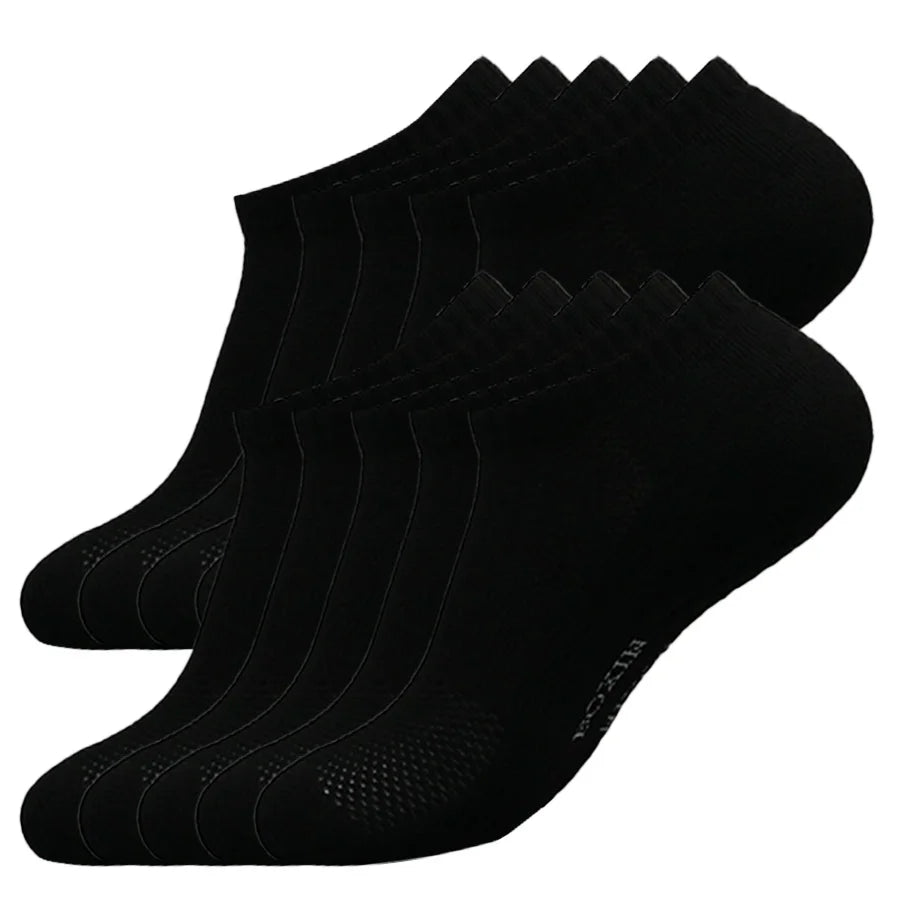 10Pairs Men's Athletic Socks Set - Cool Comfortable Short Warm Solid Color for Running Gym Hiking - Dropshipping