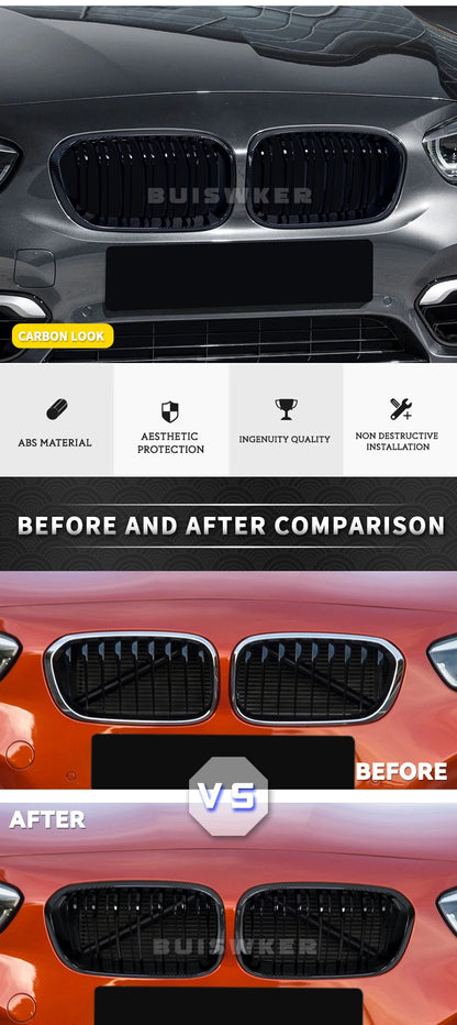 Ricoy Gloss Black For BMW F20 F21 120i 118i 116i 116d M135i M140i 2015 2016 2017 2018 Hatchback Sport Kidney Grill Grille