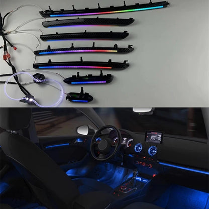 25 in 1 Symphony Ambient Lighting Car Kit For Audi A3 8Y 8V S3 RS3 2013-2020 Dashboard Door Air Vent Decoration Atmosphere Lamp