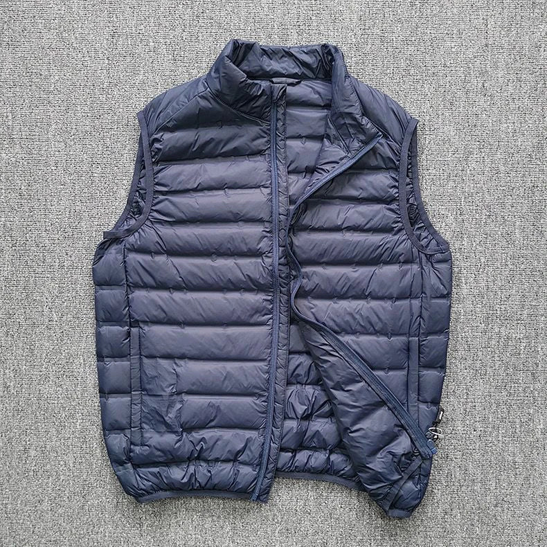 Ultra-Light down Vest Men's Spring Autumn Winter Fashion City Style Standard Fit Youth Daily Wear Couple's Style Vest