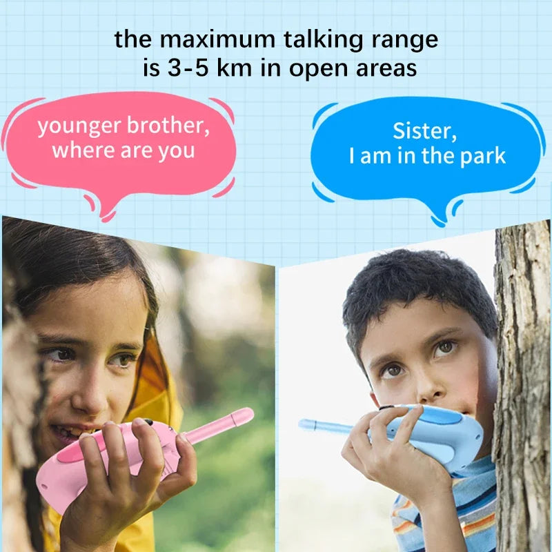 2PCS Children's Wireless Phone walkie talkie Portable Parent Child Interactive 3KM Long Range  walkie talkie Toys Phone Gifts