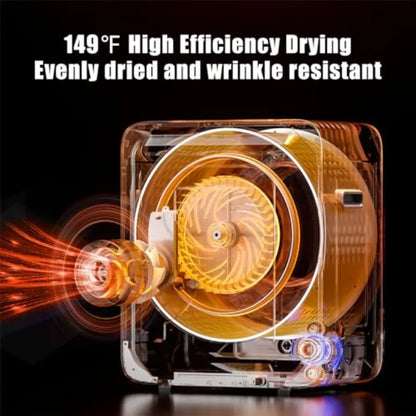 Portable dryer for apartment laundry, stainless steel tub, white, 12lbs capacity with 6 drying modes and LED control panel