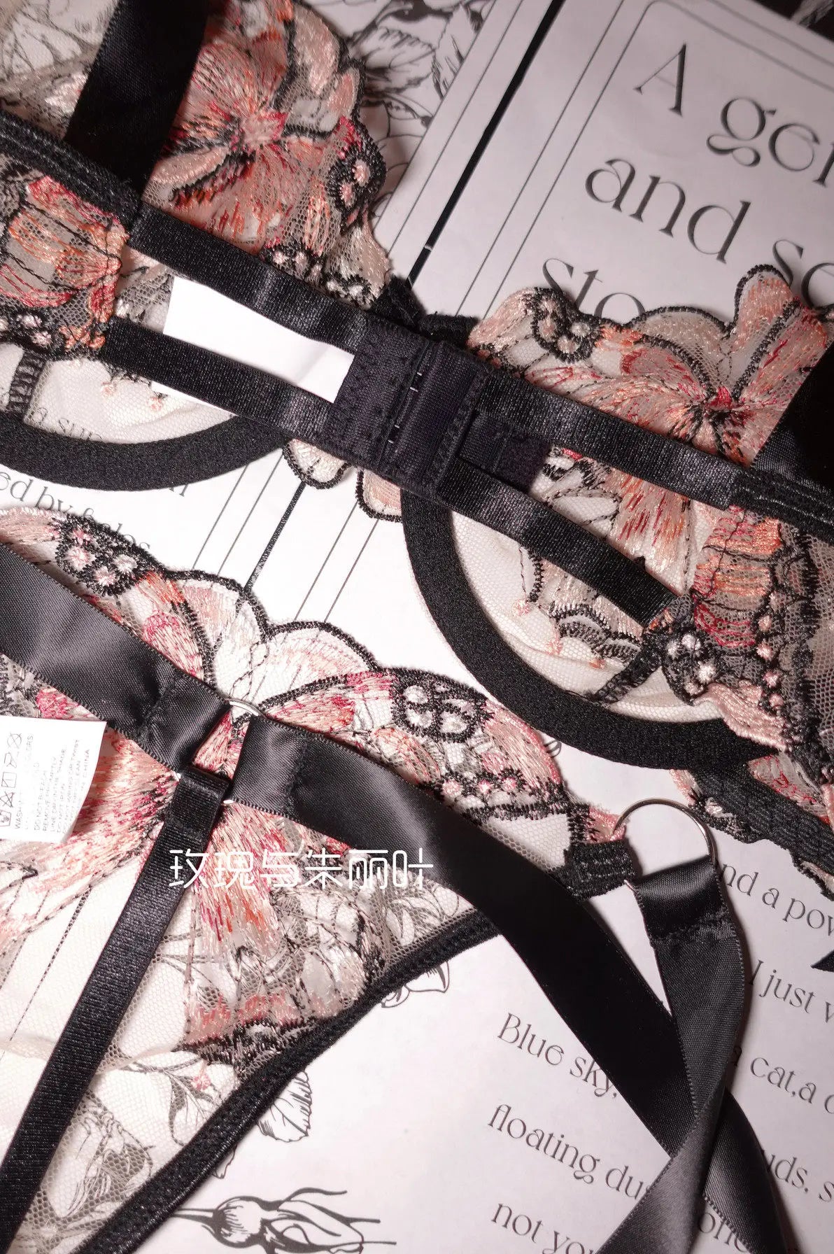 Ultra-Thin Sexy Lace Sheer Lingerie Set For Women French Butterfly Embroidery Push Up Bra Soft Underwire Support Date Night Wear
