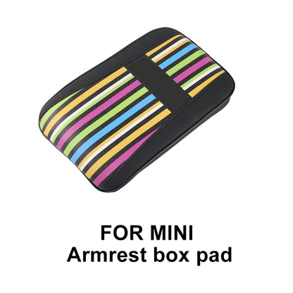 Leather For Mini F54 F55 F56 F60 R55 R56 R60 Auto Hand Rest Pad Central Armrest Storage Box Cover Protective Mat Accessories