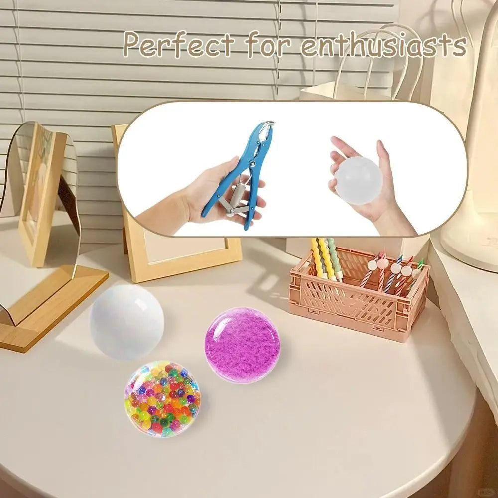 1 Set Fun Tear Resistant DIY Craft Supplies Clear Refillable TPR Empty Ball Skin Non Toxic Stretchy Fidget Ball Toy Party Favors