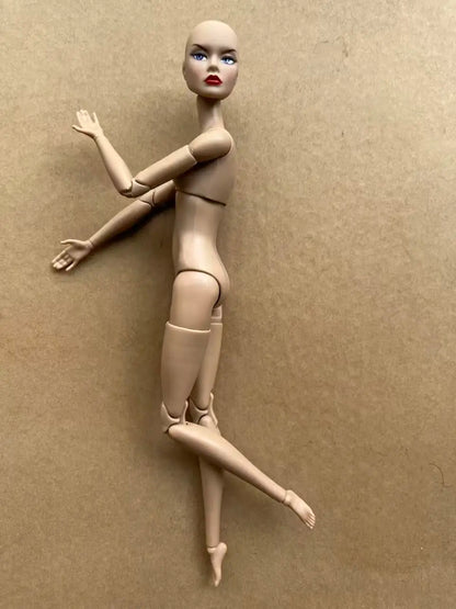 Poppy Good Makeup Head With Beige Yoga Slim Doll Body 1/6 Doll Figures Collective Toys Colorful Hair Doll Heads