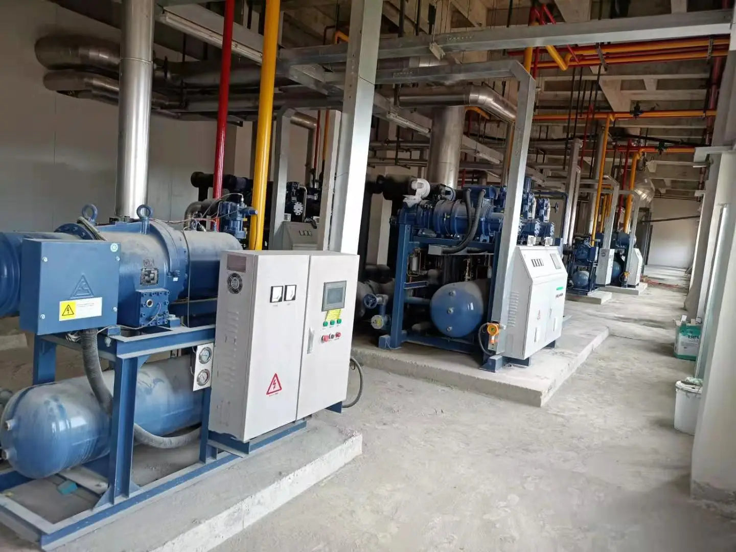 Industrial Hermetic Compressor Three Phase 3 4 5 6 8HP Air-Water Cooled Condensing Unit with Motor for Freezer Refrigeration
