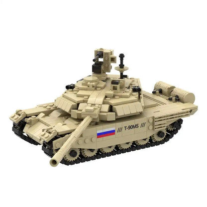 T-90MS Main Battle Tank Building Blocks Set Bricks Model Kit Camouflage Versions Assembly Armored Vehicle Toy Gift for Collector