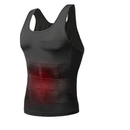 New Slimming Body Shaper Chest Binder Slimming Waist Vest Men's T-shirt Vest Sleeveless Fitness Sports Clothes Vest Sleeveless