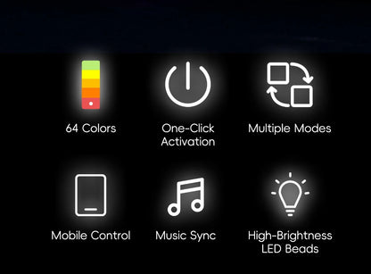 4in1 Symphony Automotive Door Frame color-changing RGB LED Interior Ambience light USB APP Remote Control Easy to Install