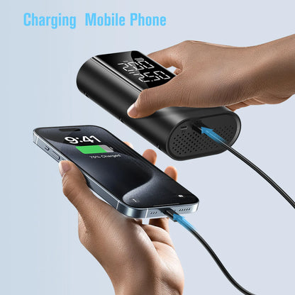 10000 mAh Car Jump Starter&Air Compressor 12V Car Booster Battery Starter Power Bank Warning Light Tire Inflator Car Accessory