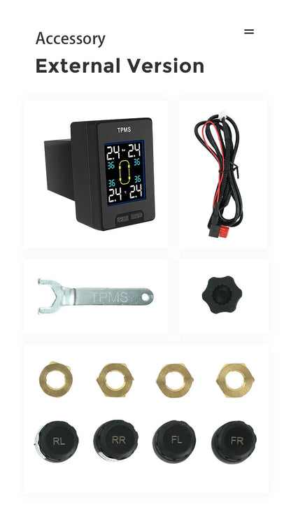 NaviFly Smart Car TPMS Tyre Pressure Sensor Monitoring System For Toyota Series Digital LCD Tire Display 4Pcs External Internal