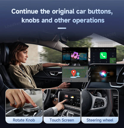 CarlinKit 3 In 1 Android 15 CarPlay Ai Box Wireless Adapter Android Auto Qualcomm SM6350 128GB 8-Core for Youtube Netflix FOTA