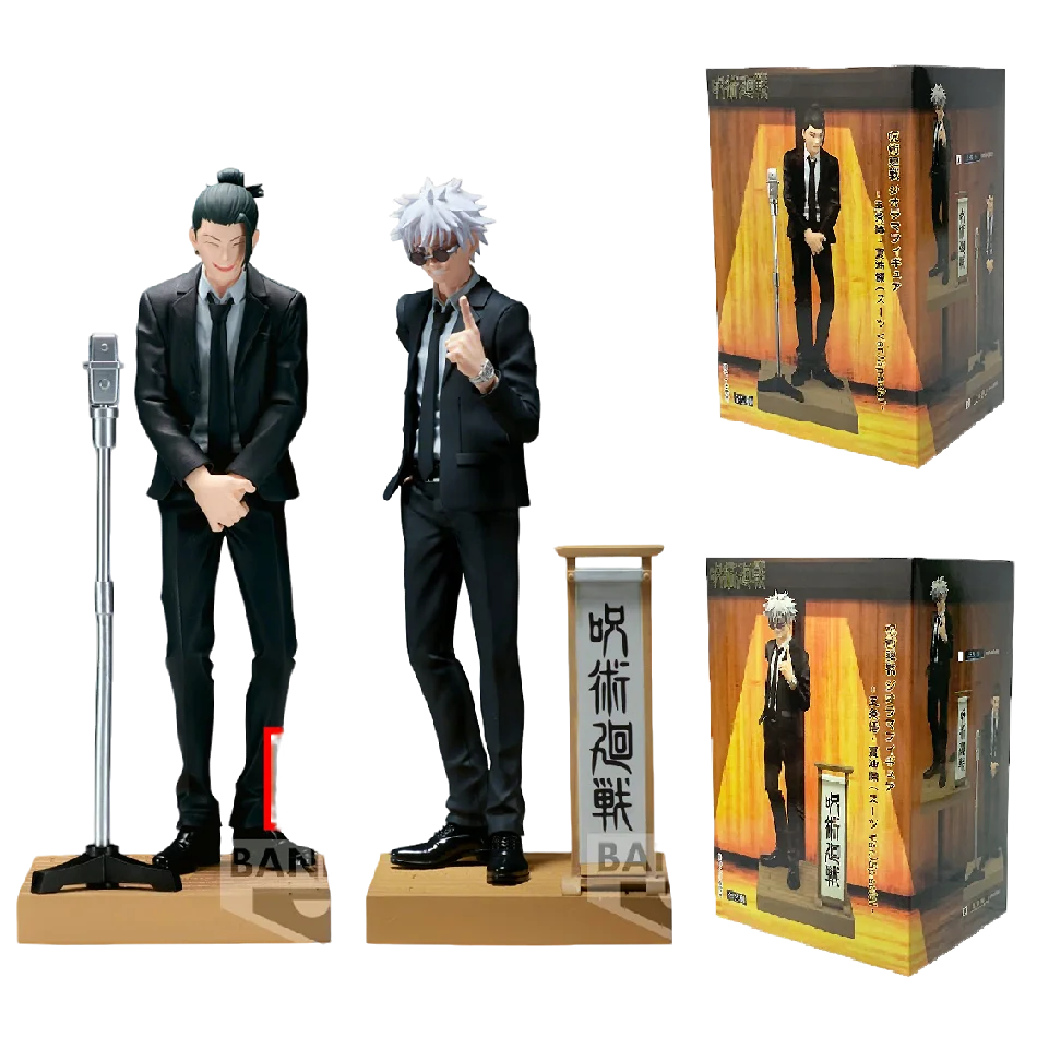 17cm Jujutsu Kaisen Anime Figure Suit Ver. Satoru Gojo Action Figure Geto Suguru Figurine PVC Adult Collection Model Toys Gifts