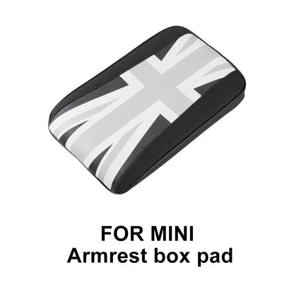 Leather For Mini F54 F55 F56 F60 R55 R56 R60 Auto Hand Rest Pad Central Armrest Storage Box Cover Protective Mat Accessories