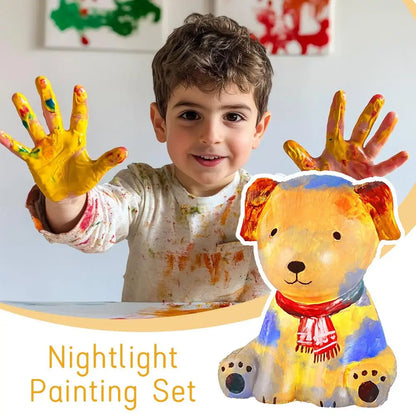 Night Light Glow in the Dark Painting Set Complete Supplies DIY Art Kit Best Educational Birthday Gift