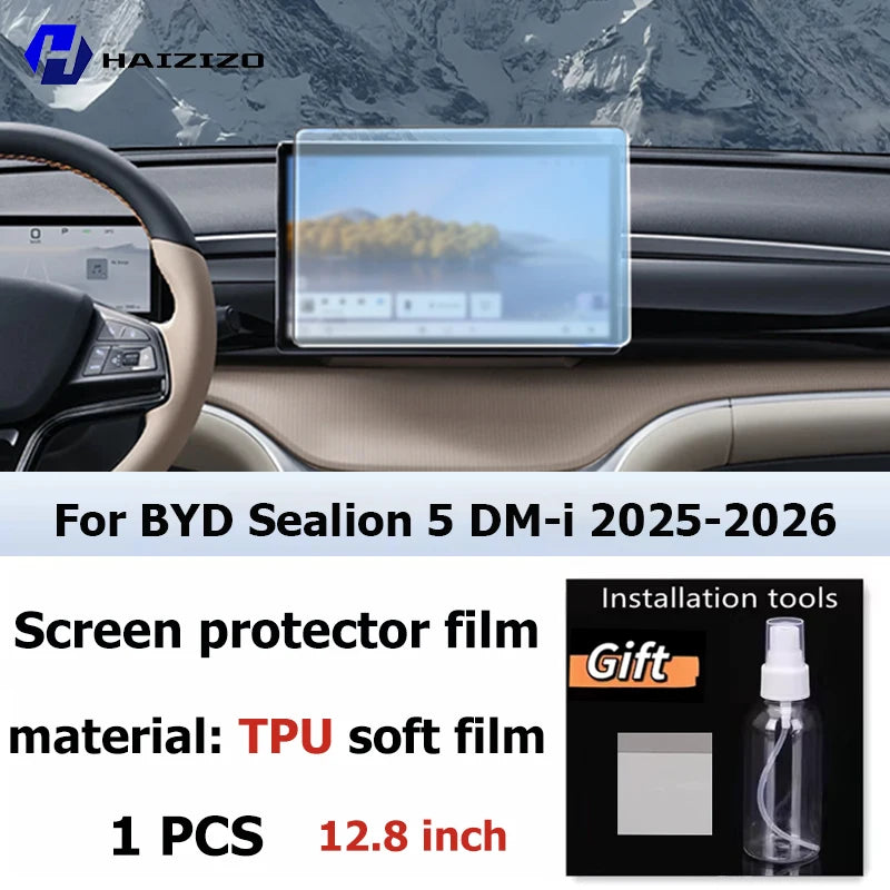 For BYD Sealion 5 DM-i 2025-2026 interior Matte Screen Protector console GPS Navigation LCD screene TPU film Scratch resistant
