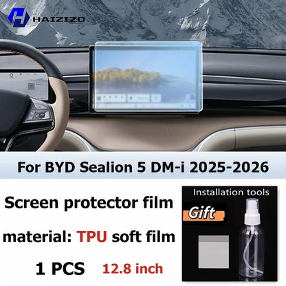 For BYD Sealion 5 DM-i 2025-2026 interior Matte Screen Protector console GPS Navigation LCD screene TPU film Scratch resistant