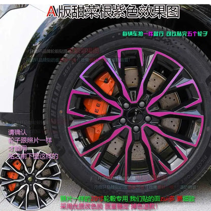 For Zeekr 7X 20/21 inches Four wheel hub stickers modified car stickers smoked black scratch protection film