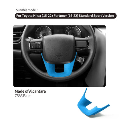 Made of Alcantara For Toyota Hilux / Fortuner Standard Sport Version Car Steering Wheel Boot Cover Interior Tuning Accessories