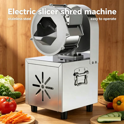 Commercial fruit and vegetable cutter electric carrot slicer potato chopper banana chips slicing cabbage cutting machine