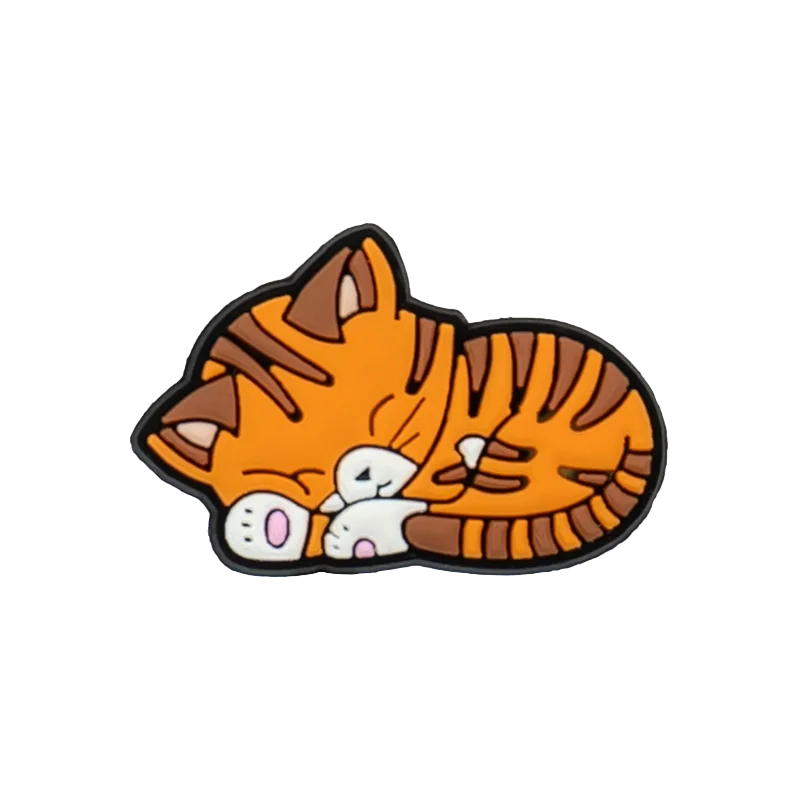 1/100pcs Cat Pin for Shoe Sphinx Orange Cat Black Cat Cute Shoe Charms for Women Girl Kids Sandal Accessories Buckle Decorations