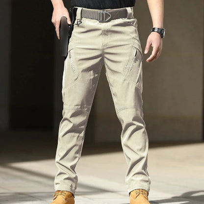 Mens Spring Autumn Pants Hiking Camping Climbing Army Combat Running Cargo Military Tactical Casual Trousers Softshell Elastic