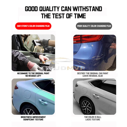1.52*16m/lot PET Crystal Pepper White Car Paint Color-Changing PPF Vinyl Sticker Wrap PET Pearl Car Body Film