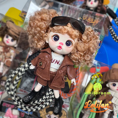 13cm Bjd Doll Trendy Collectible Toy Four Series Styles Changeable Outfit Phone Backpack Pendant Free Dopamine Color Lanyard Mul