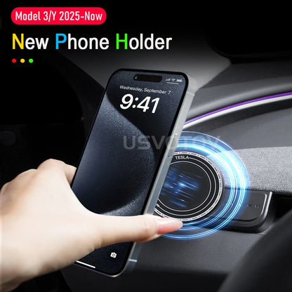 Strong Magnet Magsafe Phone Mount for Tesla Model Y Juniper Model 3 2025 2026 Phone Holder Navigation Bracket Car Accessories
