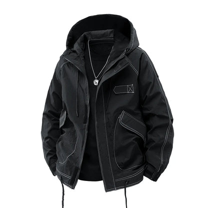 Spring Men's Jacket Outdoor Camping Trekking Jacket Fashion Loose Casual Jackets Autumn Hooded Coats Windproof Male Outerwear