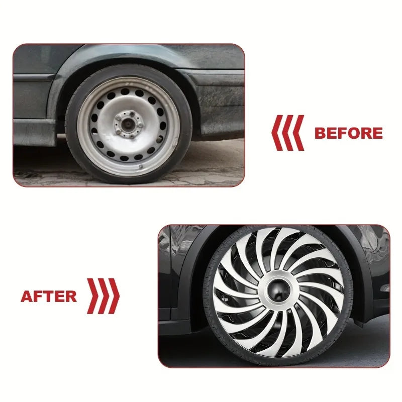 4PCS Car Universal Wheel Cover Hubcap R15  Inch Replacement Hub Caps Wheel Rim Cover Tire Accessories