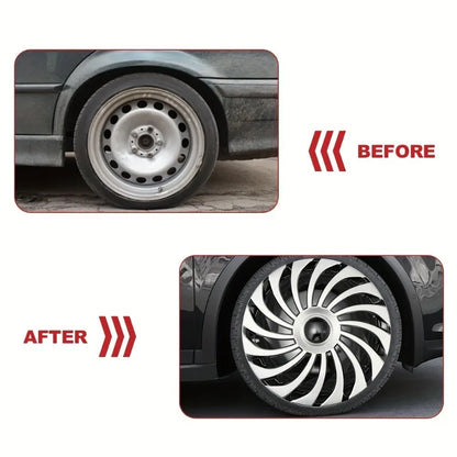 4PCS Car Universal Wheel Cover Hubcap R15  Inch Replacement Hub Caps Wheel Rim Cover Tire Accessories