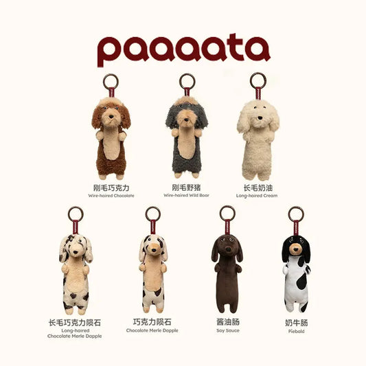 Paaaata Original Dachshund Plush Keychain Wire Haired Long Haired Stuffed Dog Bag Charm Keyring Gift For Pet Lovers And Friends