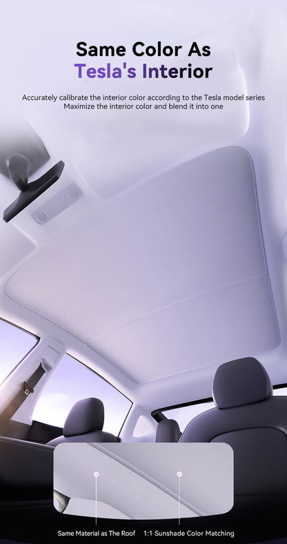 YZ magnetic suction clip Sun Shades For Tesla Model 3 Y Highland Juniper 2021-25 Glass Roof Sunshade Front Rear Sunroof Skylight