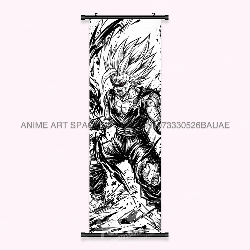 Dragon Ball Anime Wall Artwork Canvas Mural Scrolls Pictures Anime Character Son Goku Hanging Painting Poster Home Decoration