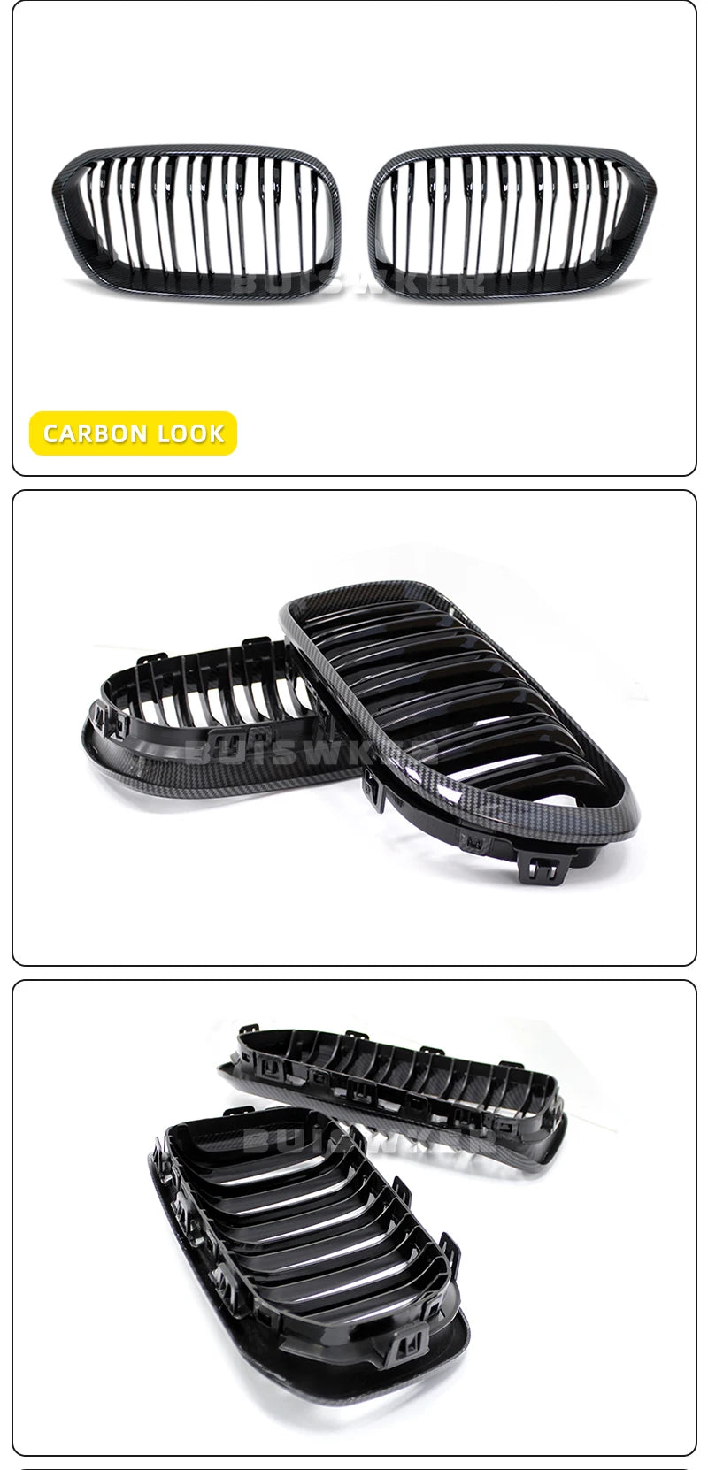 Ricoy Gloss Black For BMW F20 F21 120i 118i 116i 116d M135i M140i 2015 2016 2017 2018 Hatchback Sport Kidney Grill Grille