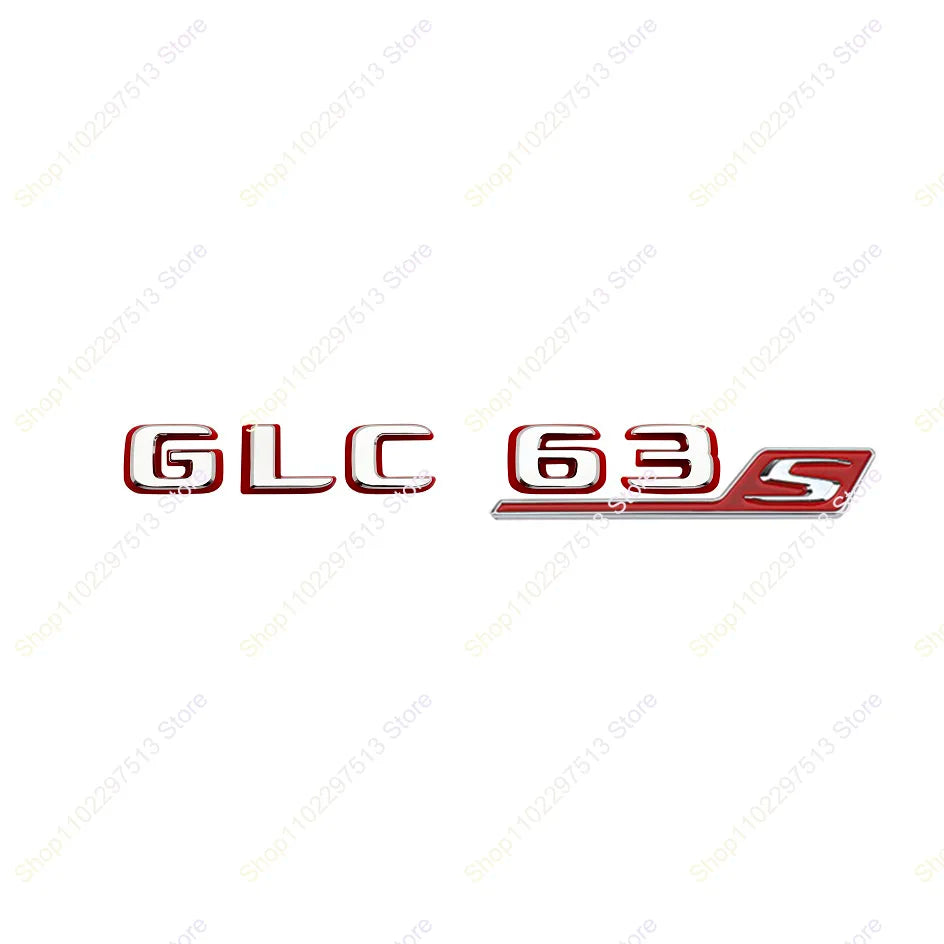 2024 New style Two tone Letters Numbers GLC43 GLC63 GLS63s Emblem for  X253 Car Trunk Nameplate Logo Sticker