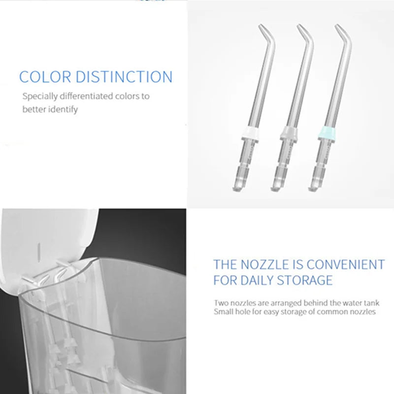 Professional Countertop Dental Flosser 10 Modes 800ML Electric Oral Irrigator with 5 Long Lasting Replacement Jet Nozzles