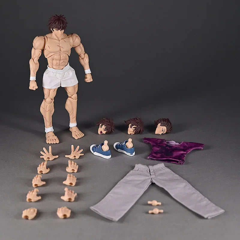 Baki Hanma Action Figure Muscular Body With 3 Extra Heads Pvc Anime Fighting Doll Collectible Desktop Model Toy Fan Gift