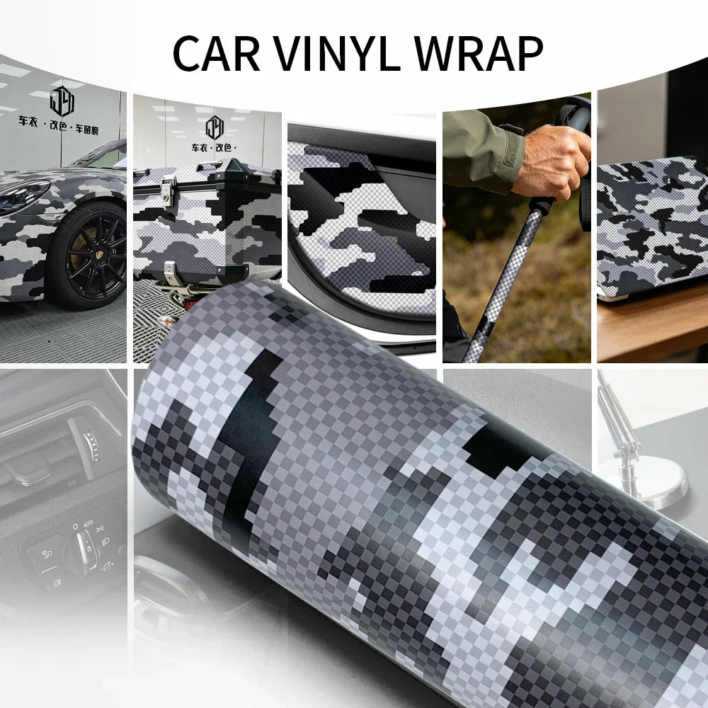 Camouflage Printing Car Wrapping Sticker Waterproof Automotive Vinyl for Motorcycle Self-adhesive Car Decals and Graphics Wrap