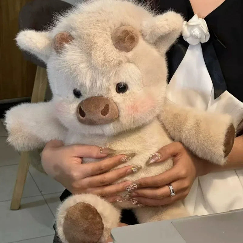Cute Highland Calf Doll Running Little Cow Su 45-60cm Plush Toy Companion Toy Holiday Gift Decorative Ornament In Stock