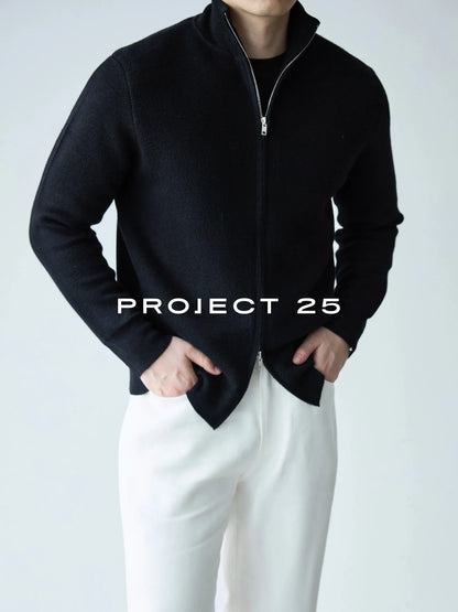 PROJECT 25 Men Soft Knit Cardigan Sweater Solid Color Casual Loose Warm Lightweight Office Commute Daily Wear All Match Outerwea