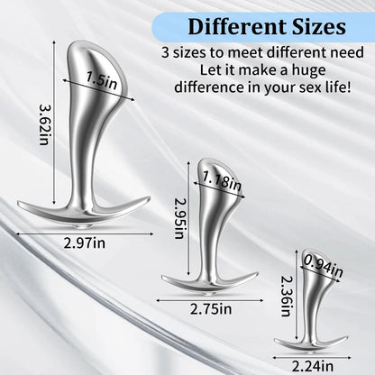 Metal Anal Plug P Spot Stimulator Prostate Massager Wear Outdoors Butt Plug Wearable Sex Toys for Men and Women Adult Sex Toys