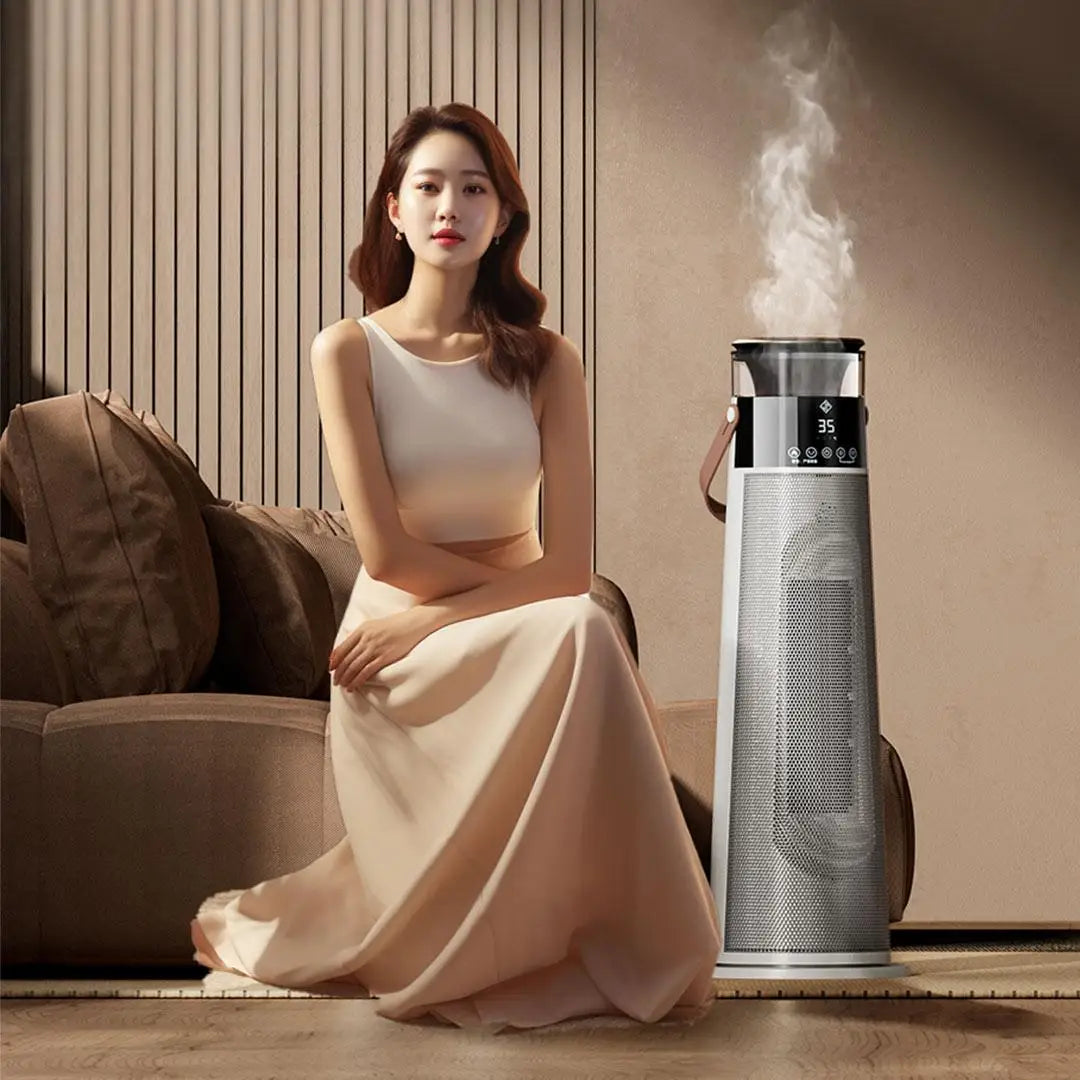 JIPIN 220V 3D Flame Negative Ion Humidification Intelligent Heater Graphene PTC Heating Electric Heaters