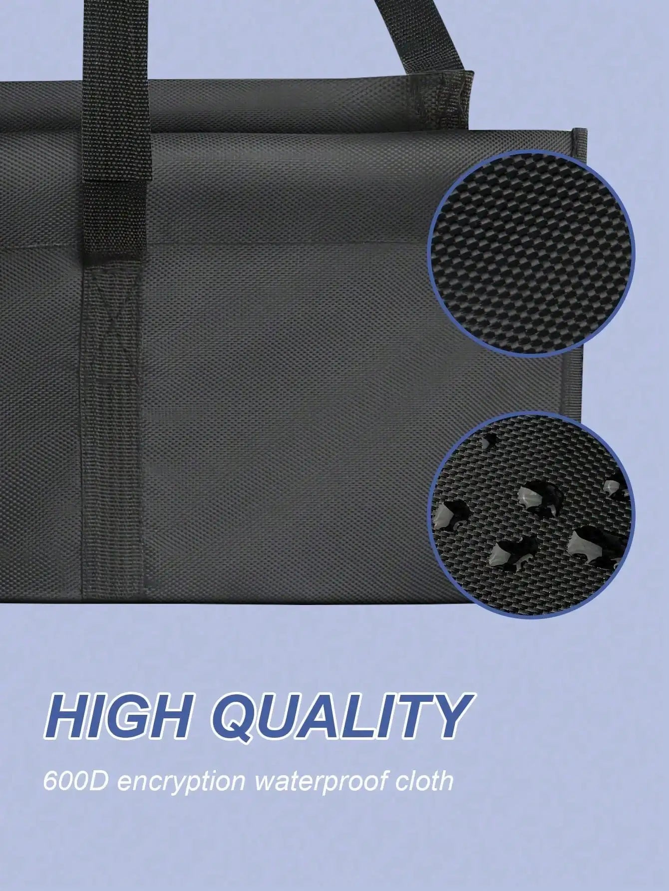 1Pc Large-Capacity Car Trunk Organizer – 600D Oxford Fabric, Suitable for Camping, Hiking, Fishing, Road Trips & More.