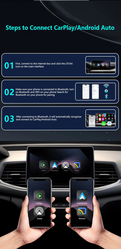 2026 Upgrade 4-in-1 Wireless Carplay Mirror Link Adapter Wired to Wireless Android Auto Plug & Play 5GHz WIFI For Wired Carplay
